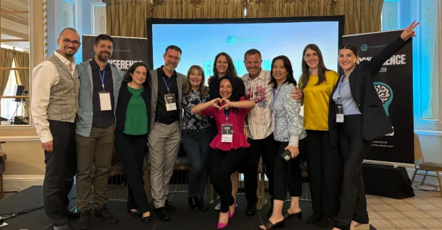 Picture of delegates on main stage of EI2025